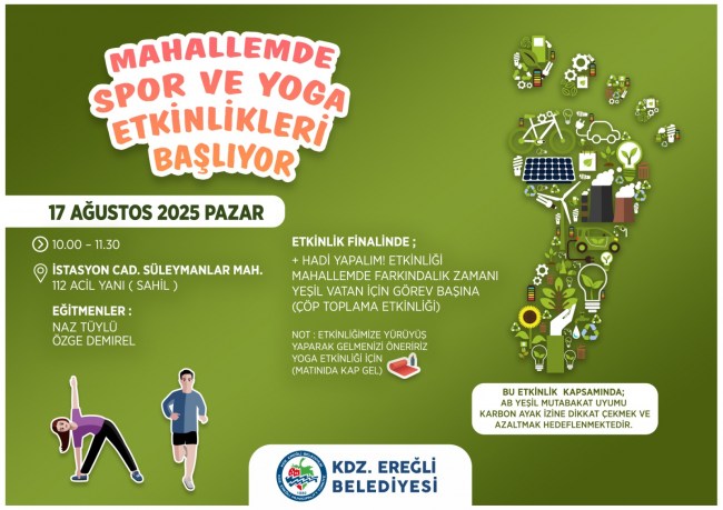 Mahallelerde spor ve yoga etkinlikleri başlıyor