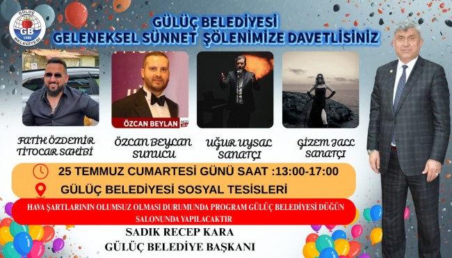 Gülüç'te Geleneksel Sünnet Şöleni coşkusu yaşanacak