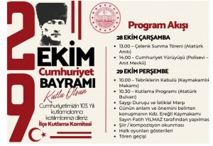 CUMHURİYET BAYRAMI KUTLAMA PROGRAMI BELLİ OLDU