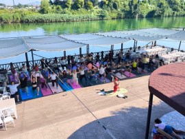 Gülüçte Yoga ve Kürek etkinliğine yoğun ilgi