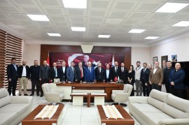 KDZ. EREĞLİ TSO HEYETİ BELEDİYE BAŞKANI HALİL POSBIYIKI ZİYARET ETTİ